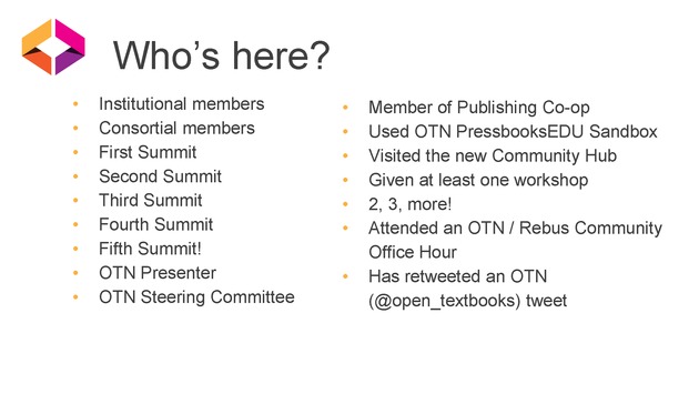 Open Textbook Network Summer Institute 2019 Slides - Thursday - Page 6
